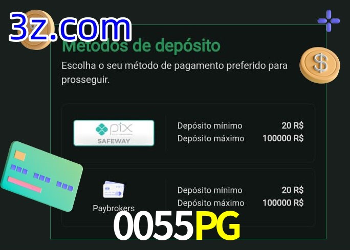 O cassino 0055PG oferece uma grande variedade de métodos de pagamento